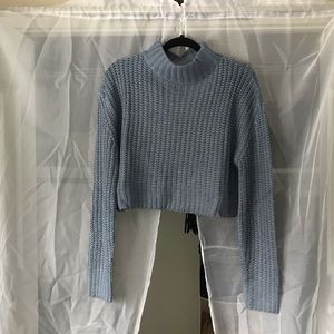NWT blue cropped sweater